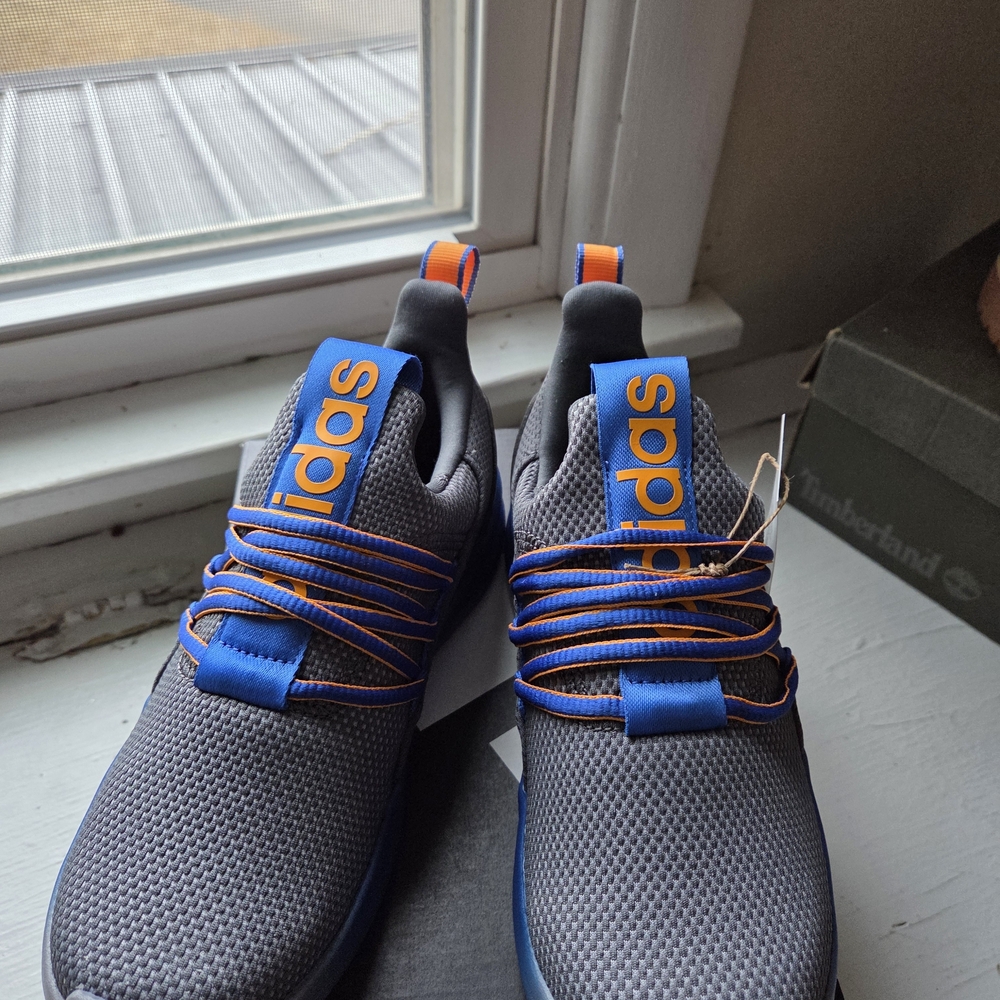 Adidas Cloudfoam Black with Blue and Orange Accents - Picture 2 of 3